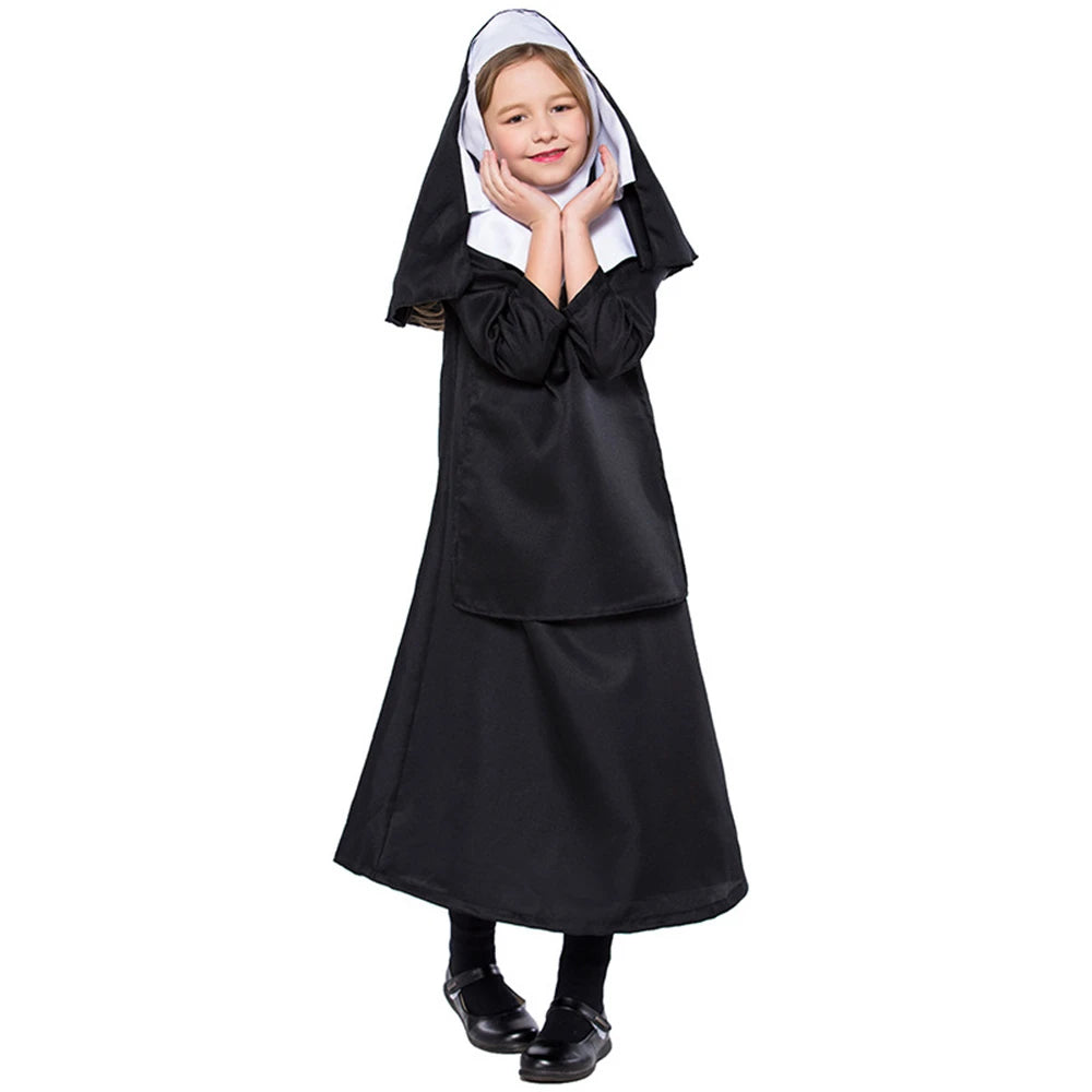 Tiny Cuddling Black Nun Costume for Kids | 2024 Halloween Costume