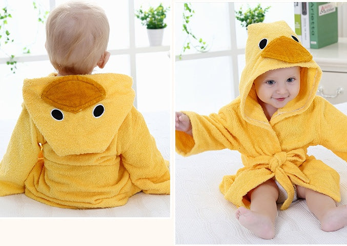 Tiny Cuddling Cartoon Cute Animal Modeling Baby Bath Towels | Baby Bathrobes Cotton Children's Bathrobes Baby Hooded