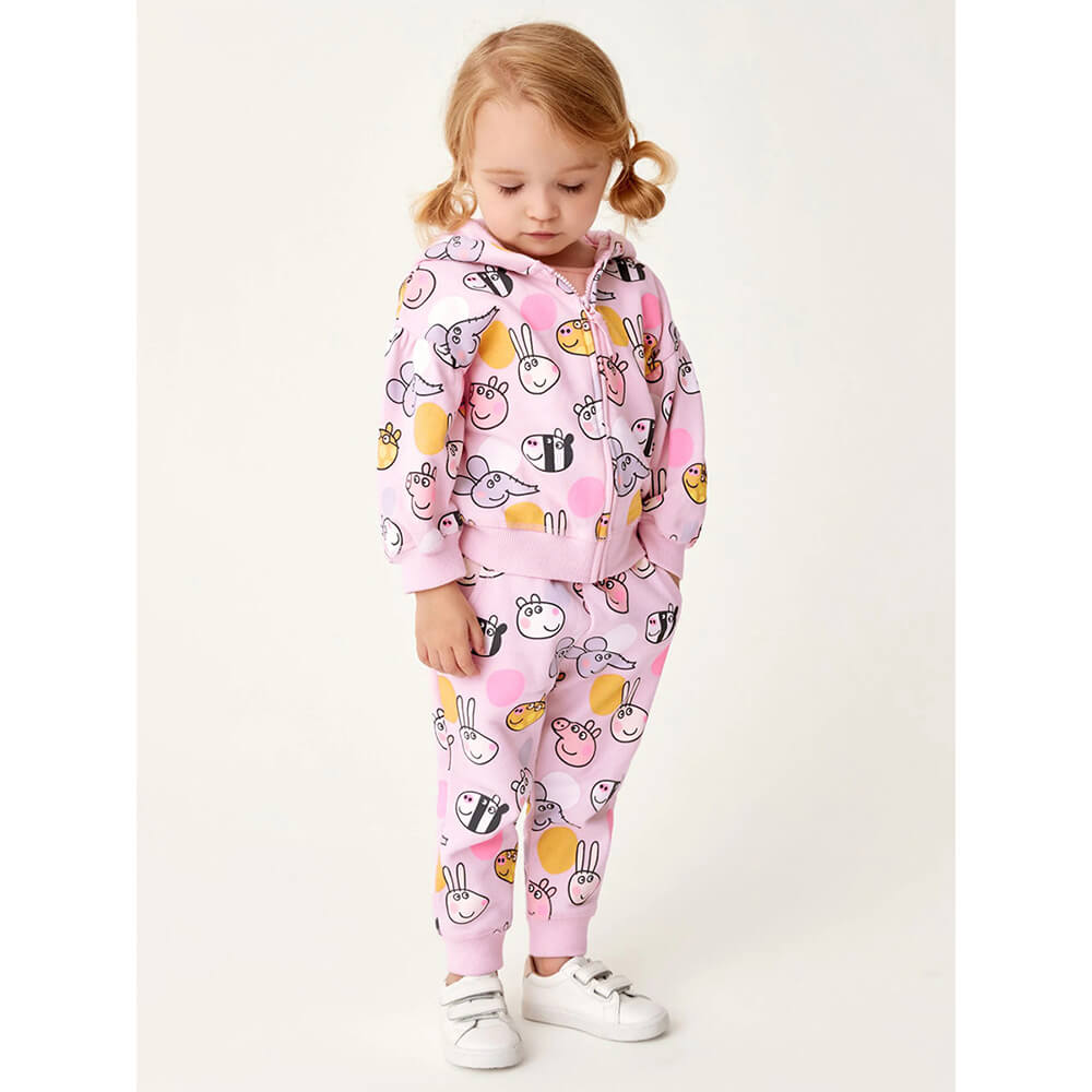 European-Styled Girls' Sweater Set - Autumn Casual Long-Sleeved Cotton Kids' Outfit in Playful Prints
