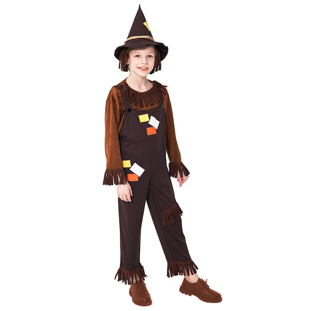 Tiny Cuddling Brown Scarecrow Costume for Kids | 2024 Halloween Costume