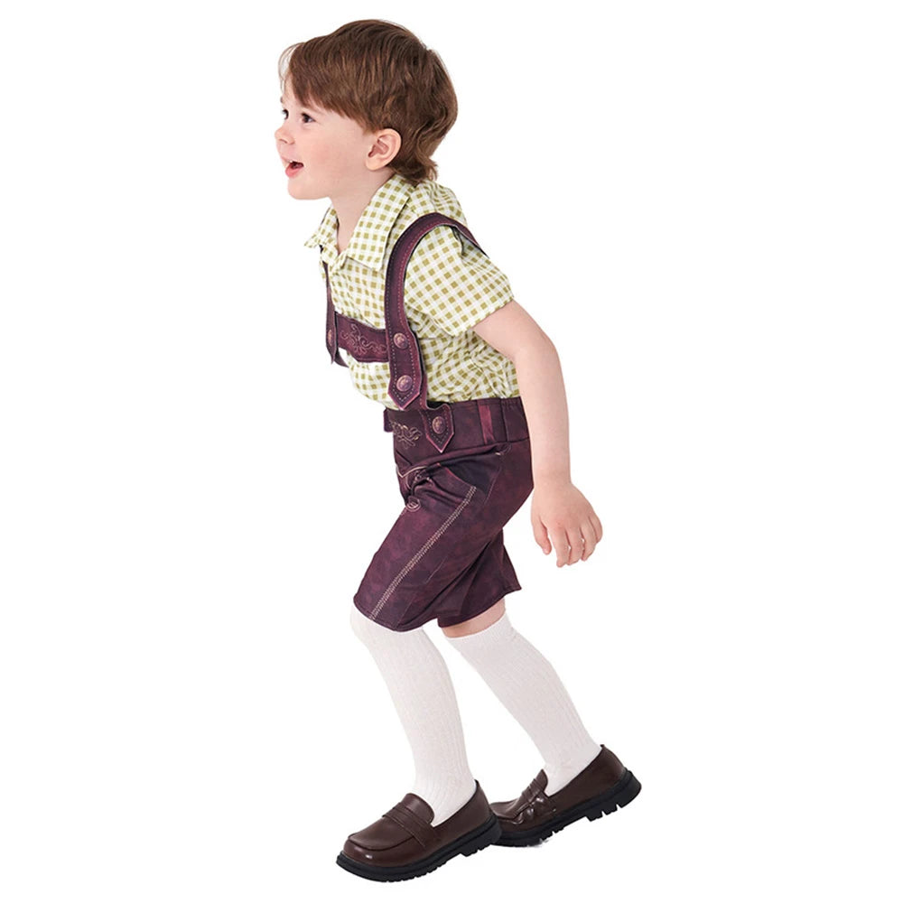 Tiny Cuddling Cute Plaid Suspender Performance Outfit (Multiple Colors) | 2024 Halloween Costume