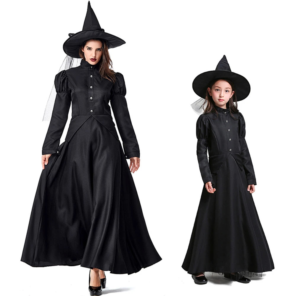 Tiny Cuddling Black Witch Family Matching Costume | 2024 Halloween Costume