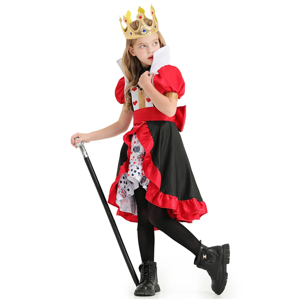 Tiny Cuddling Queen of Hearts Costume with Crown and Necklace | 2024 Halloween Costume