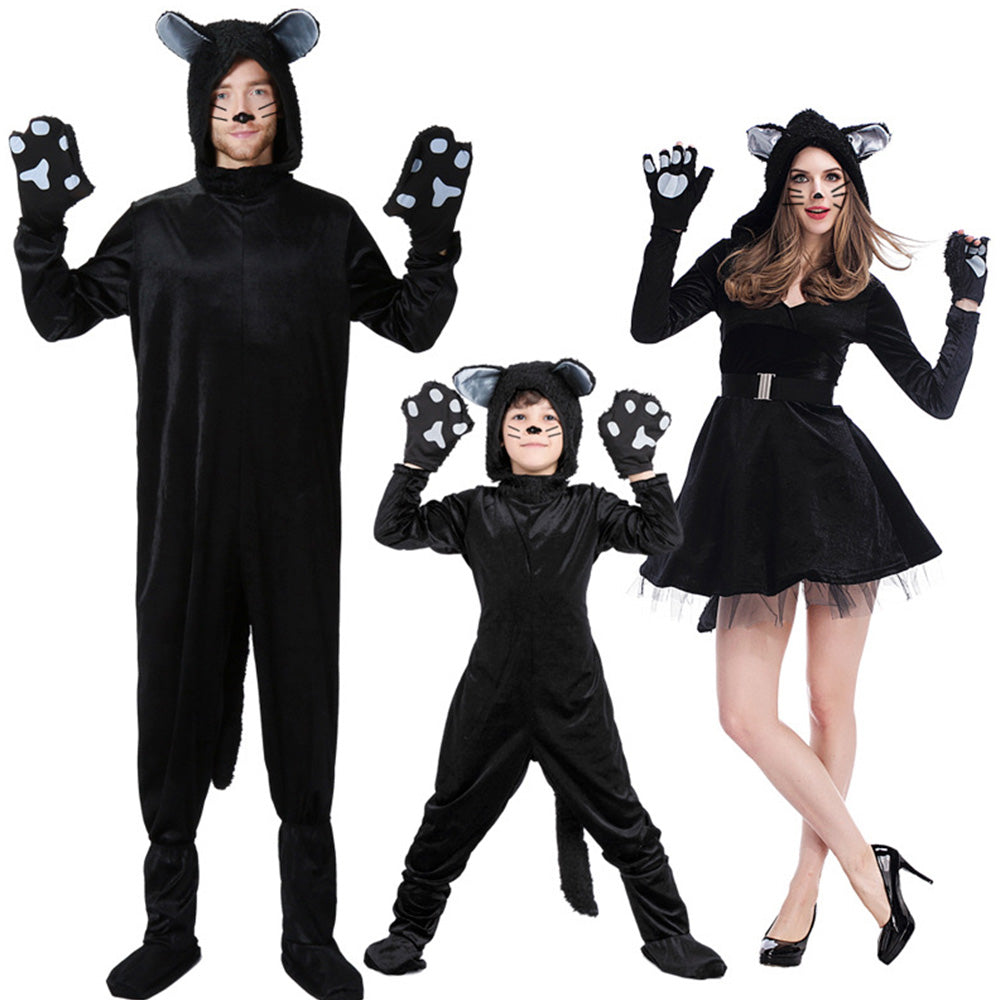 Tiny Cuddling Kids Black Cat Costume – Perfect for Halloween and Dress-Up