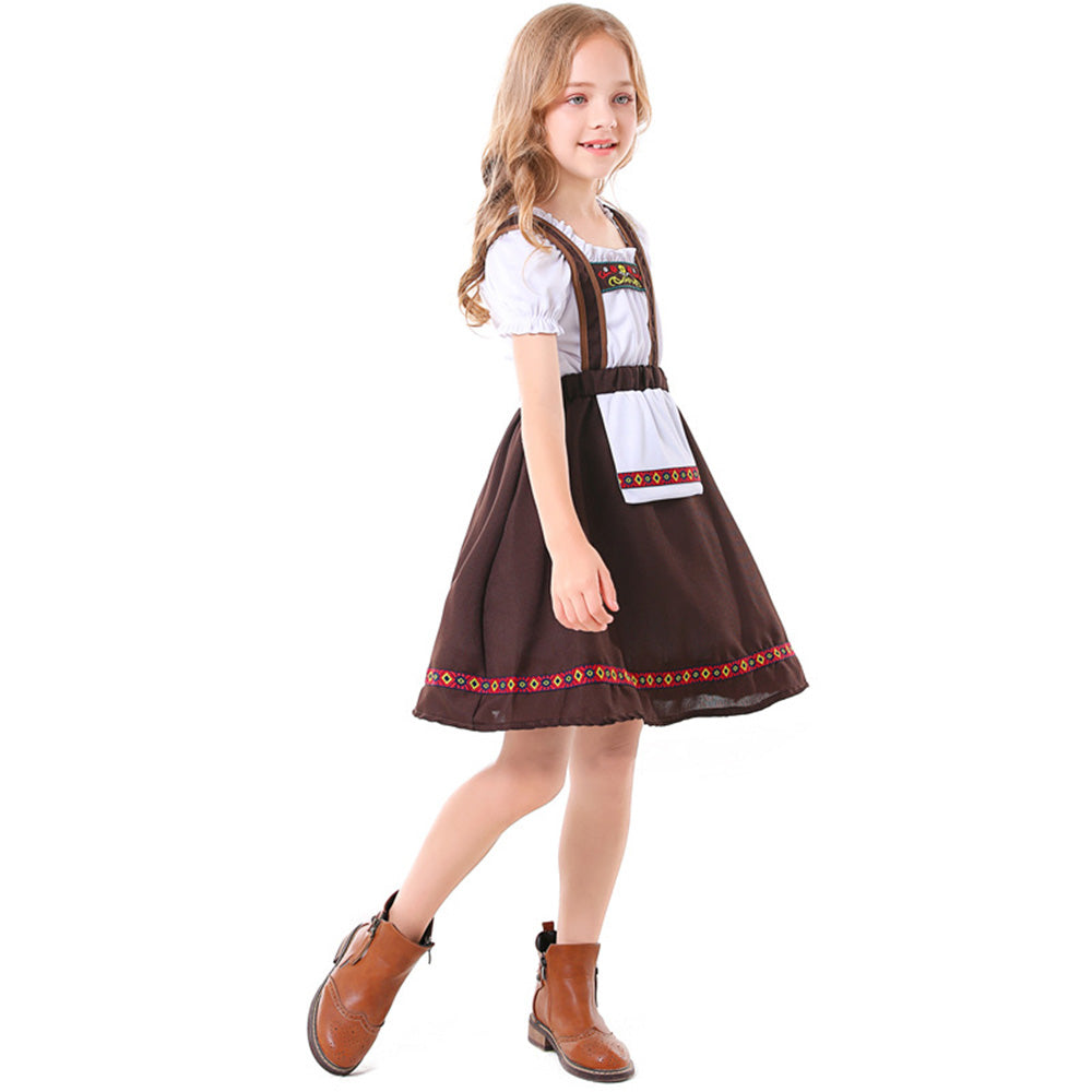 Tiny Cuddling German Bavarian Traditional Folk Festival Dress for Girls