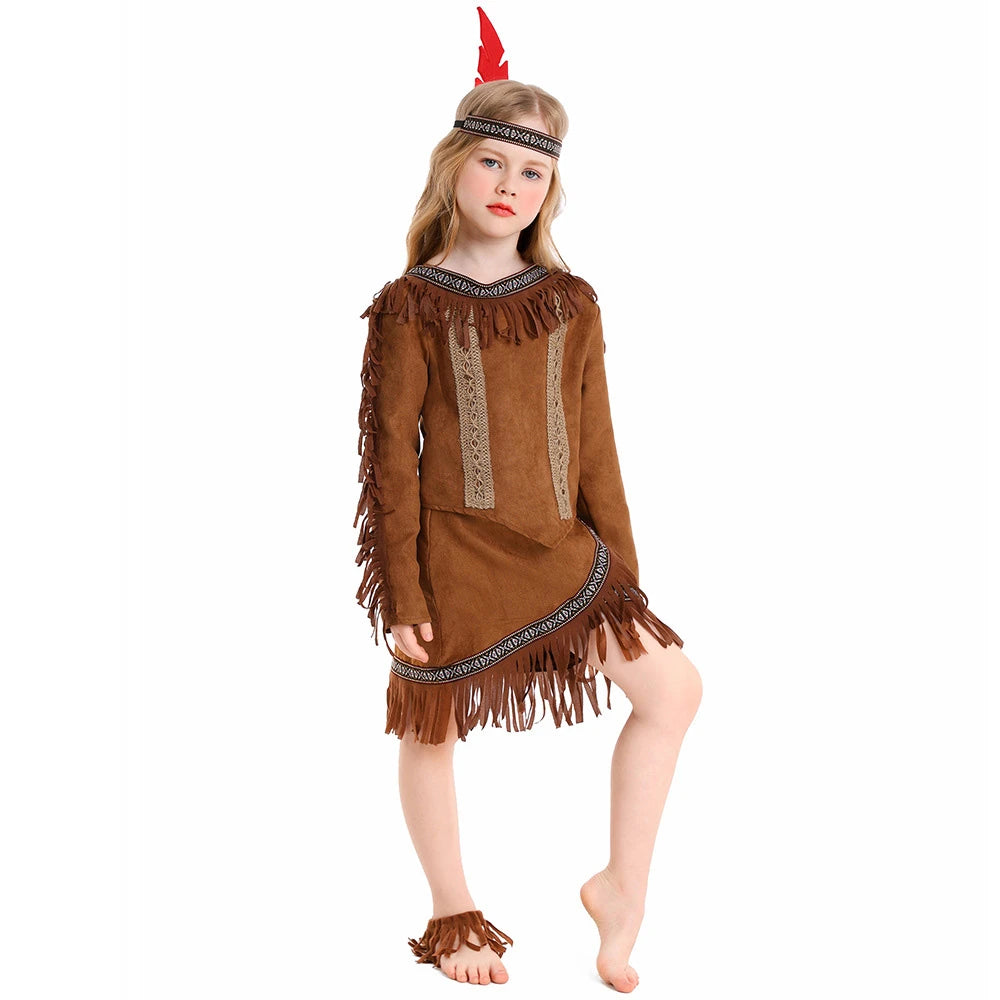 Tiny Cuddling Native American Chief Costume for Girls | 2024 Halloween Costume