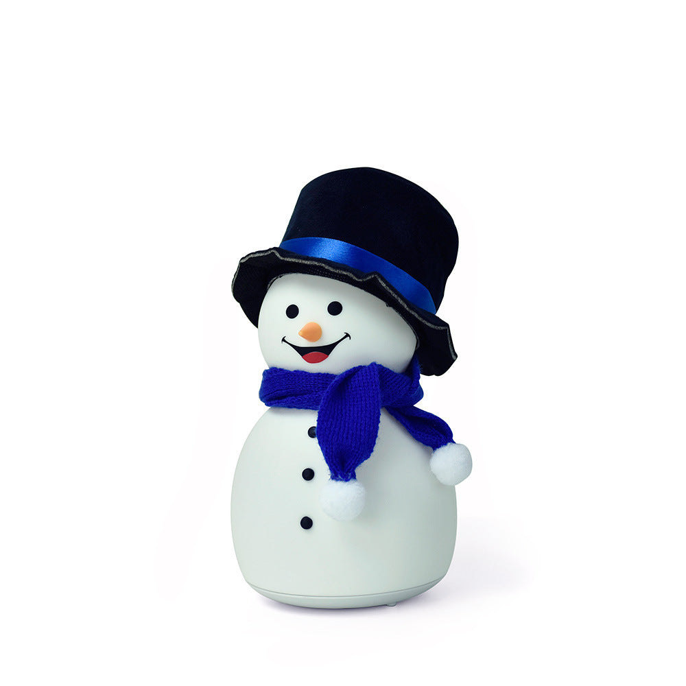 LulliNini Christmas Snowman Music Night Light | Cute Silicone Small Night Baby Toy Lamp Christmas Gift