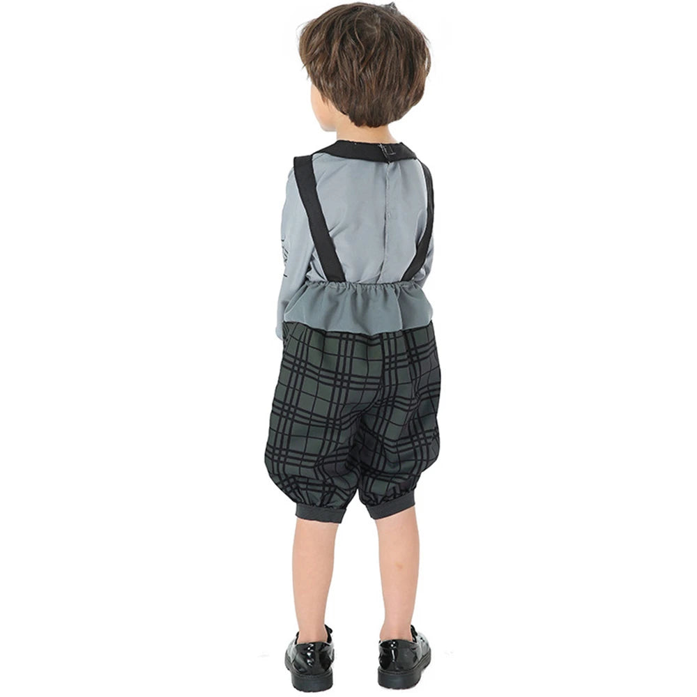 Tiny Cuddling Trickster Zombie Suspender Outfit for Boys | 2024 Halloween Costume