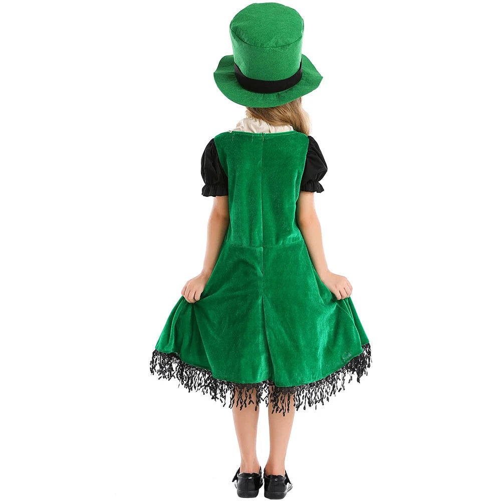 Tiny Cuddling Irish Leprechaun Dress for Girls | 2024 Halloween Costume