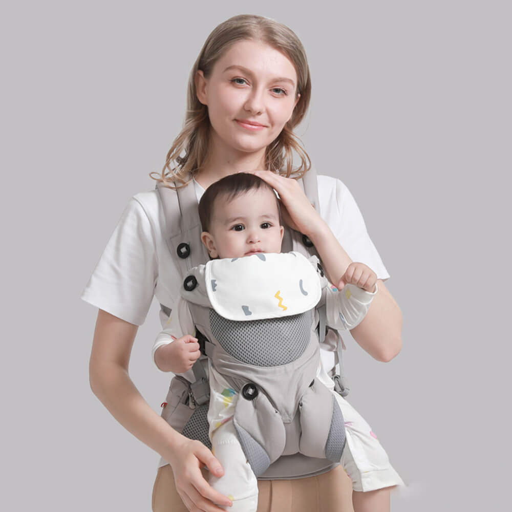 Multifunctional Baby Carrier with Ergonomic Hip Seat and Adjustable Straps