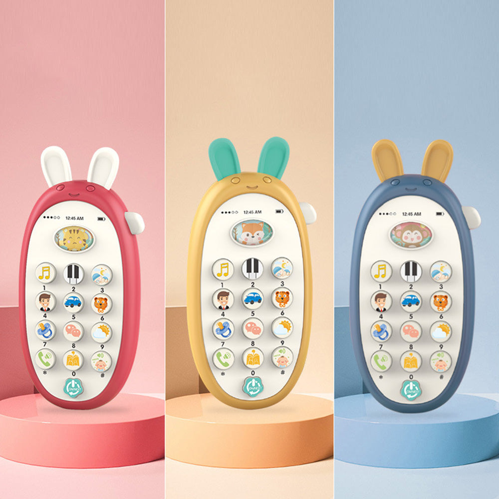 LulliNini Cartoon Educational Toy Phone | Bunny Interactive Story and Song Learning Toy for Babies