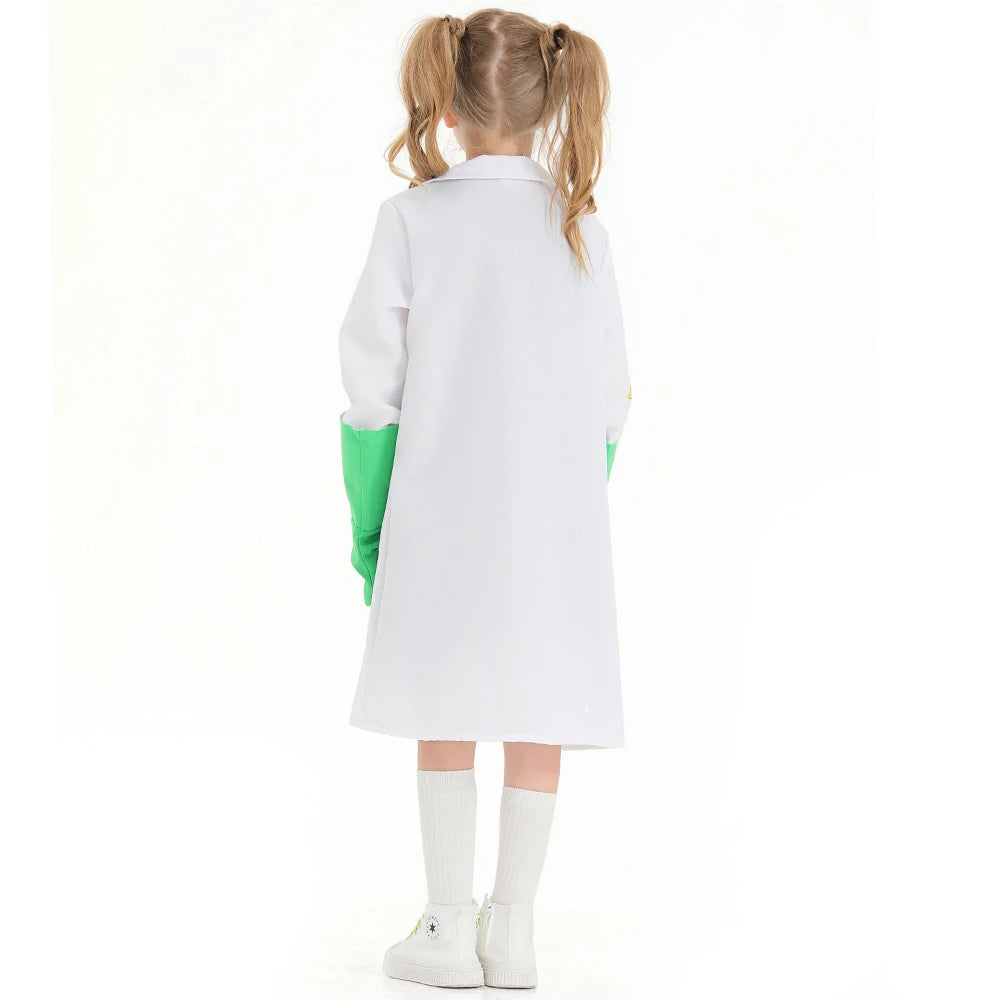 Tiny Cuddling Mad Scientist Costume for Girls (Dress + Jacket + Gloves + Accessories) | 2024 Halloween Costume