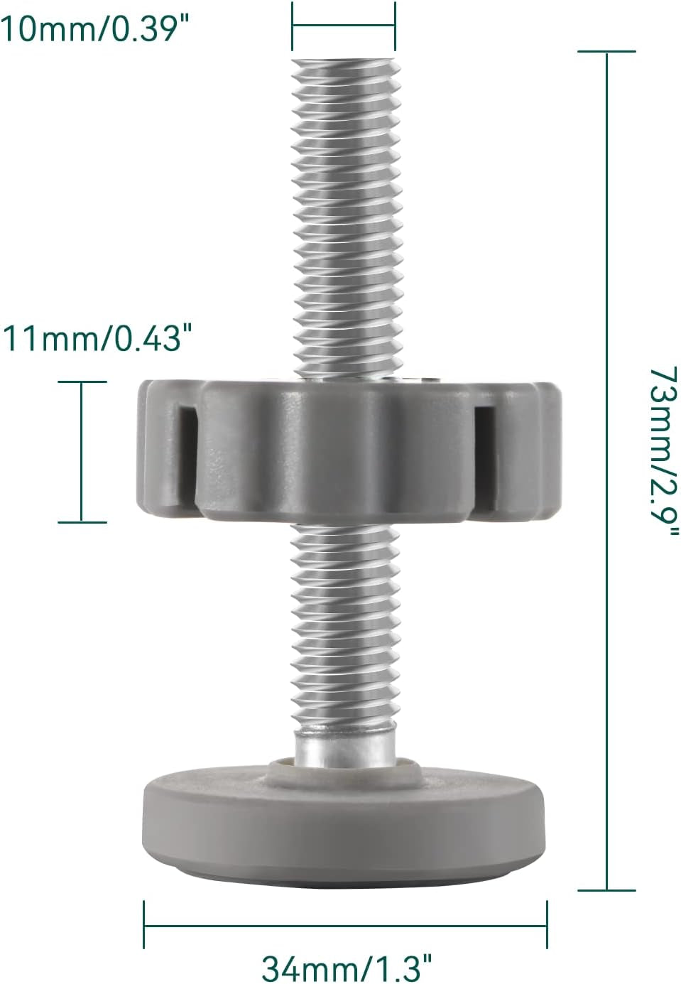 Baby Gate Spindle Rods with Wall Cups for Pressure-Mounted Gates | 10mm