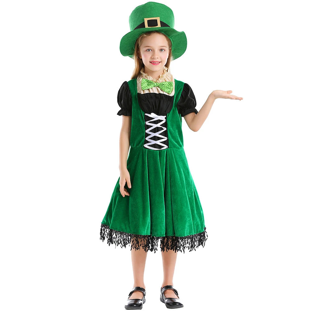 Tiny Cuddling Irish Leprechaun Dress for Girls | 2024 Halloween Costume