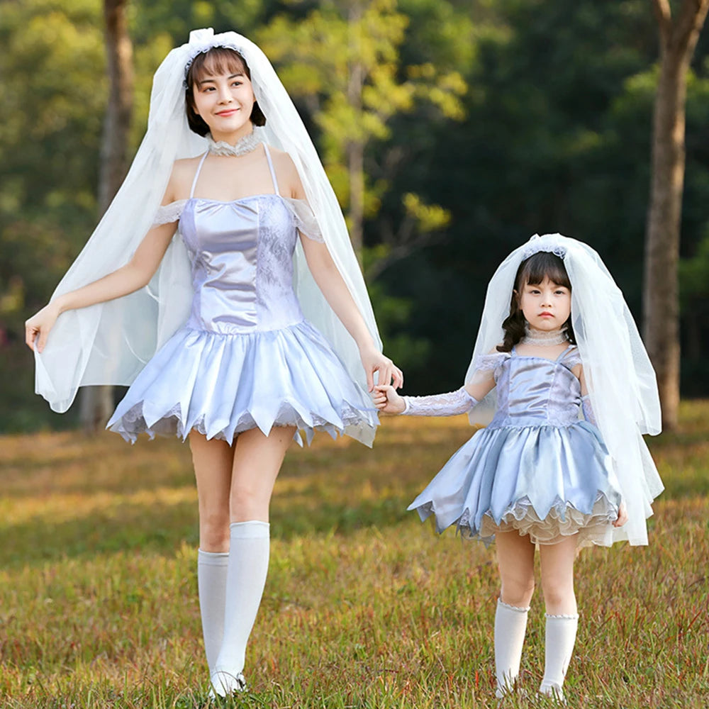 Tiny Cuddling Unique Bridal Veil Cosplay Costume | 2024 Halloween Costume