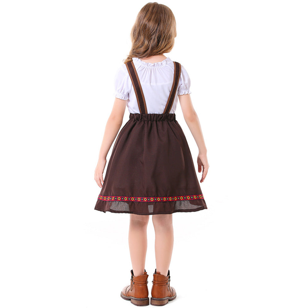 Tiny Cuddling German Bavarian Traditional Folk Festival Dress for Girls