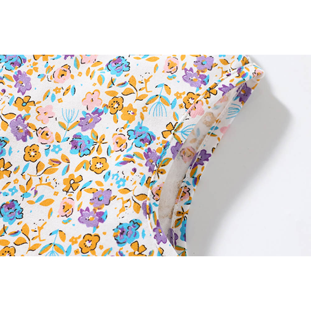 Summer Blossom - Girls' Floral Knit Dress