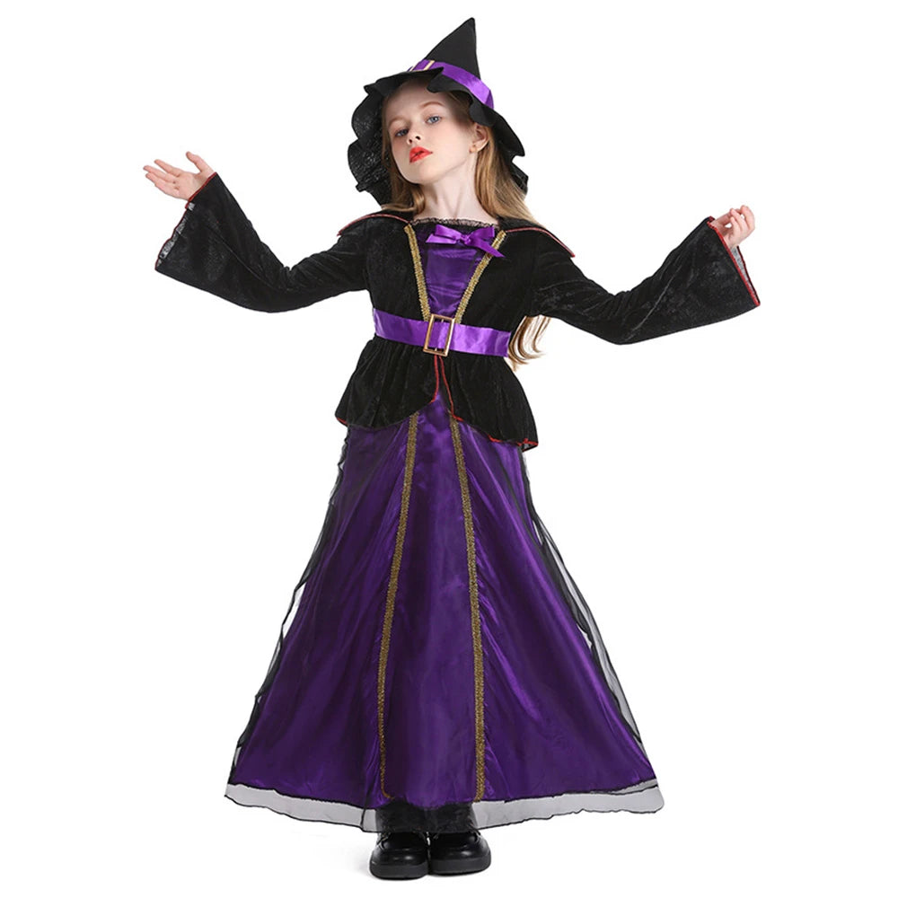 Tiny Cuddling Witch Long Dress with Cape | 2024 Halloween Costume