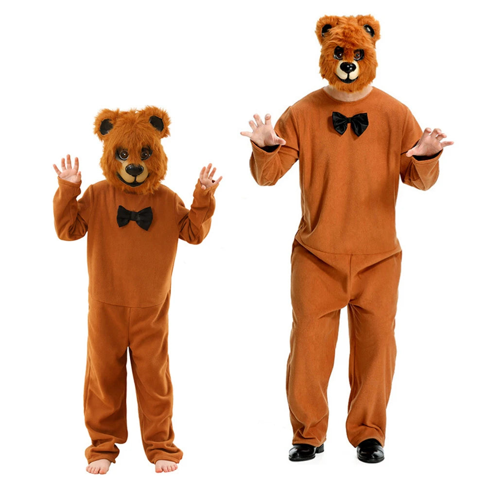 Tiny Cuddling Family Brown Bear Party Costume for Kids & Dogs | 2024 Halloween Costume