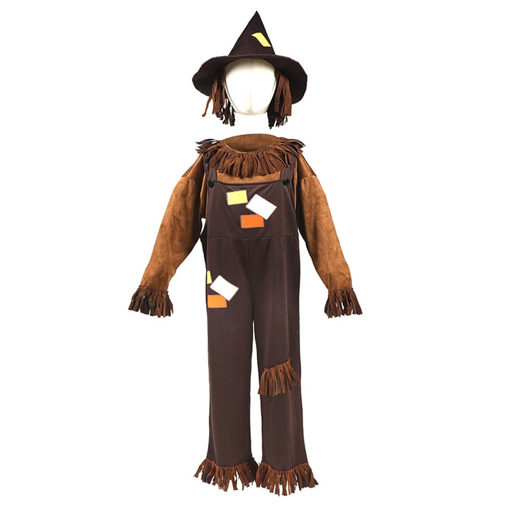 Tiny Cuddling Brown Scarecrow Costume for Kids | 2024 Halloween Costume