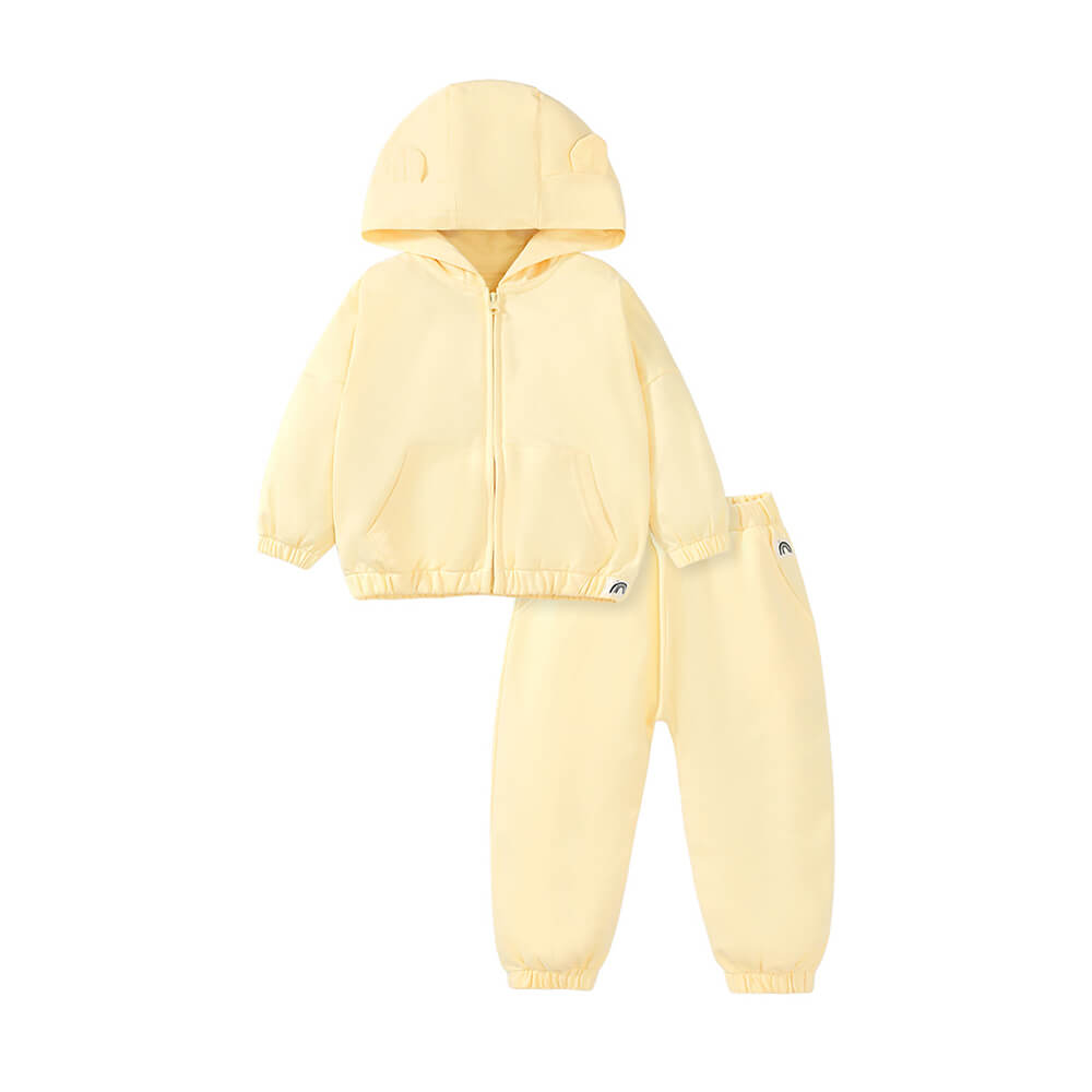 New Autumn Collection: European-Style Cotton Hooded Sweatsuit Set for Girls