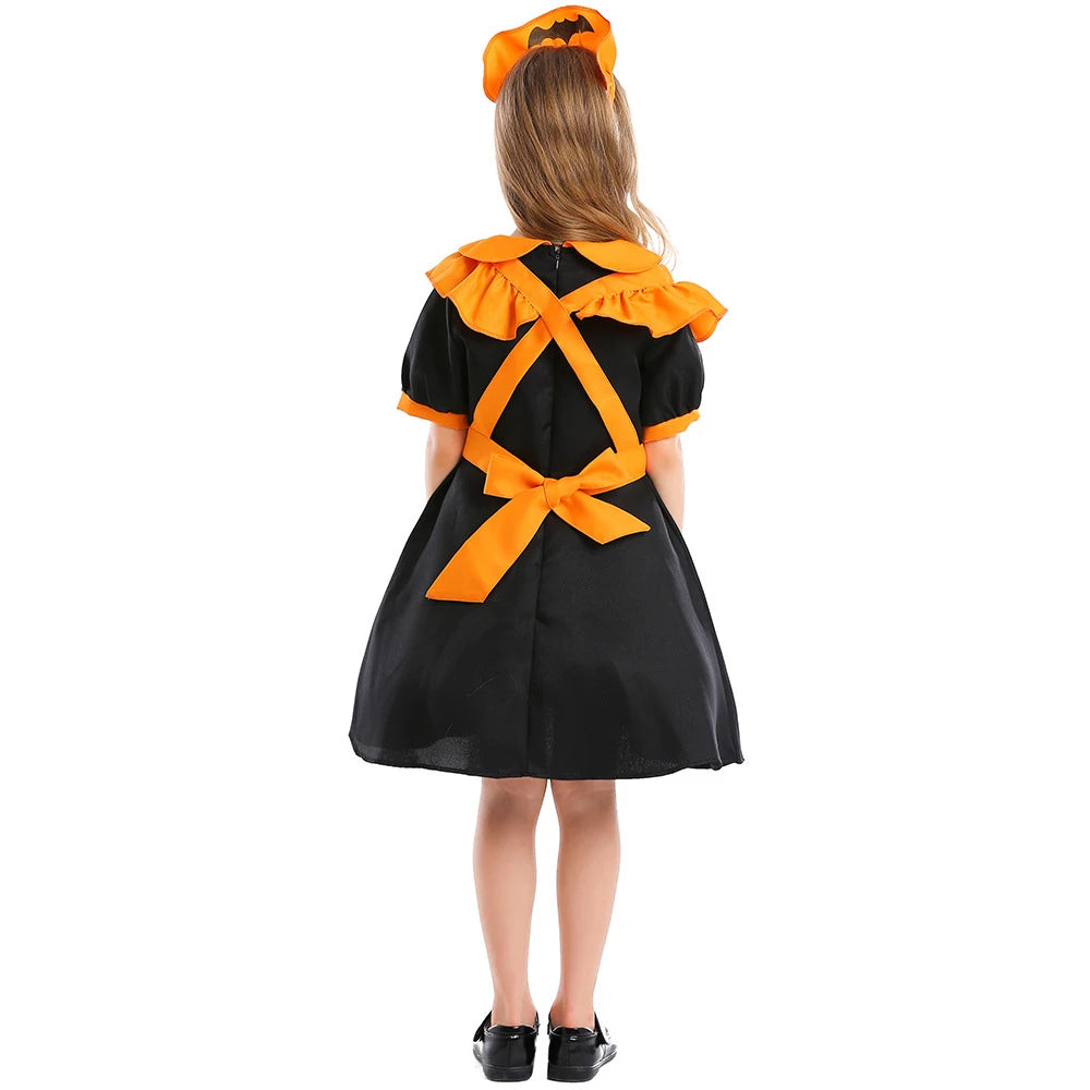 Tiny Cuddling Orange Pumpkin Maid Costume | 2024 Halloween Costume