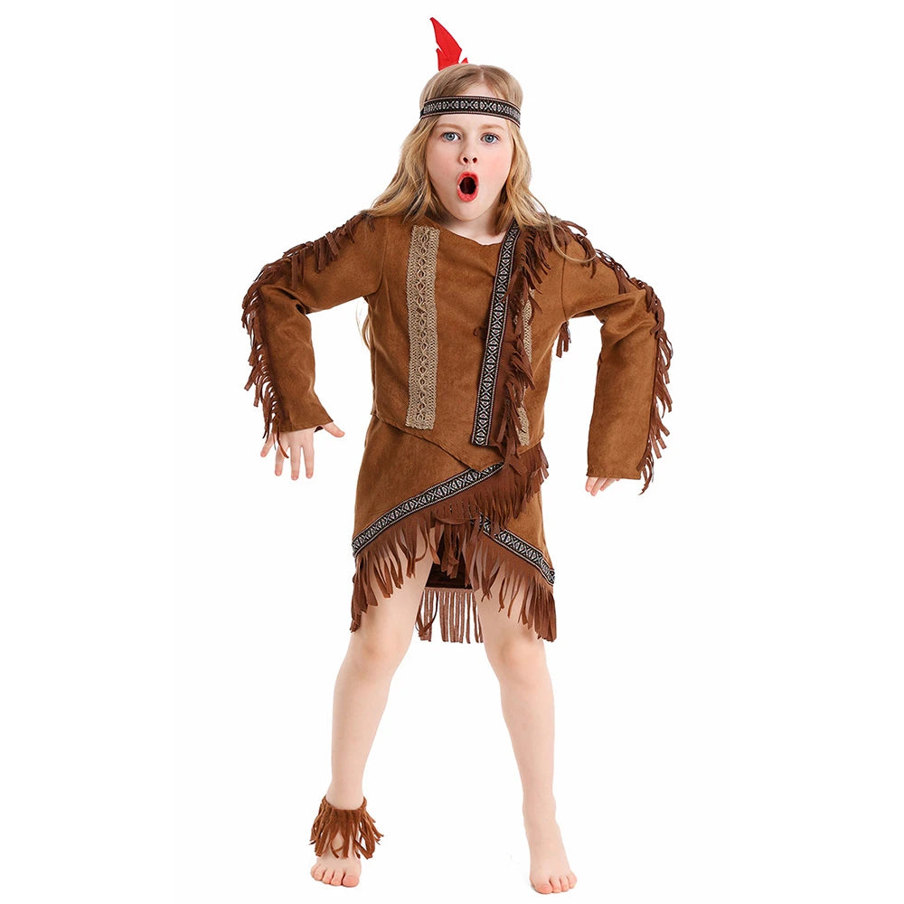 Tiny Cuddling Native American Chief Costume for Girls | 2024 Halloween Costume