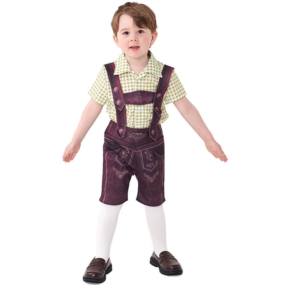 Tiny Cuddling Cute Plaid Suspender Performance Outfit (Multiple Colors) | 2024 Halloween Costume