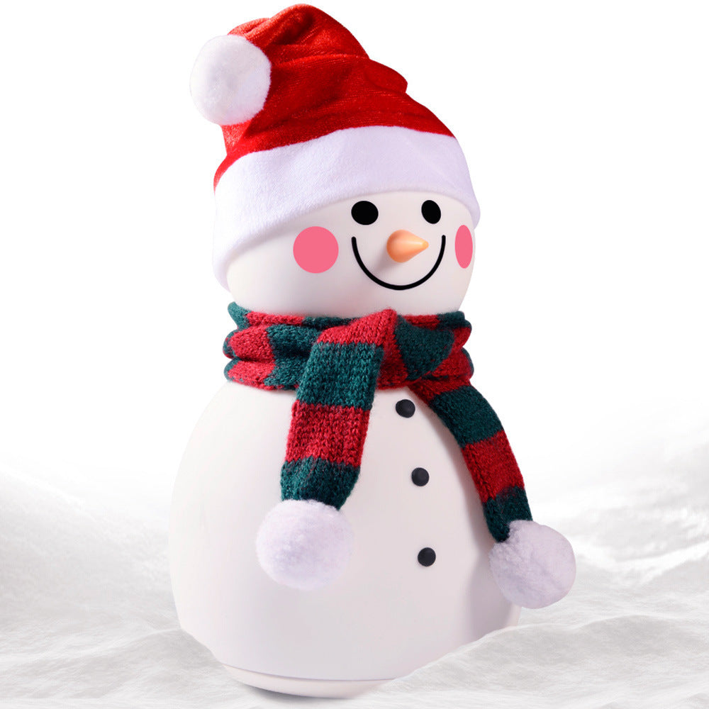 LulliNini Christmas Snowman Music Night Light | Cute Silicone Small Night Baby Toy Lamp Christmas Gift