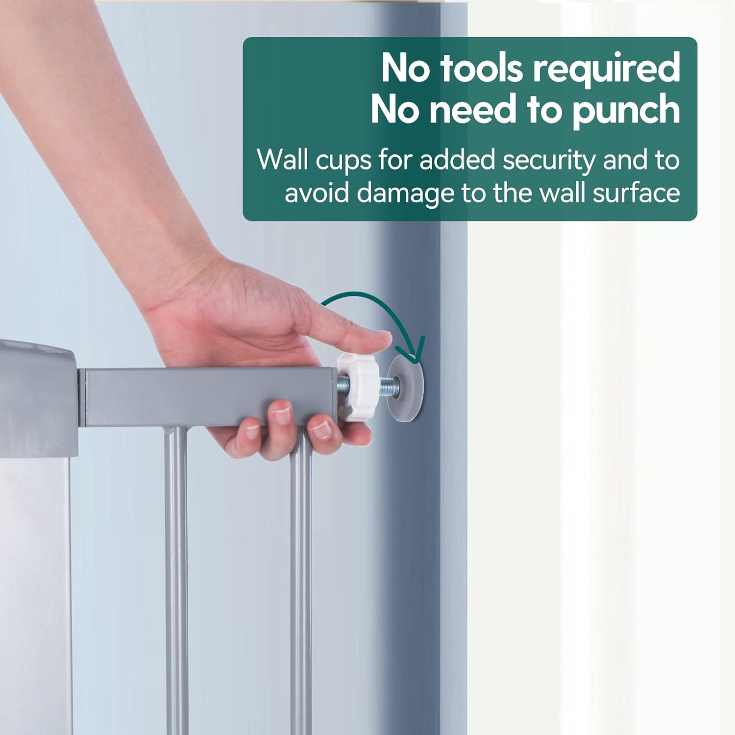 Baby Gate Spindle Rods with Wall Cups for Pressure-Mounted Gates | 10mm