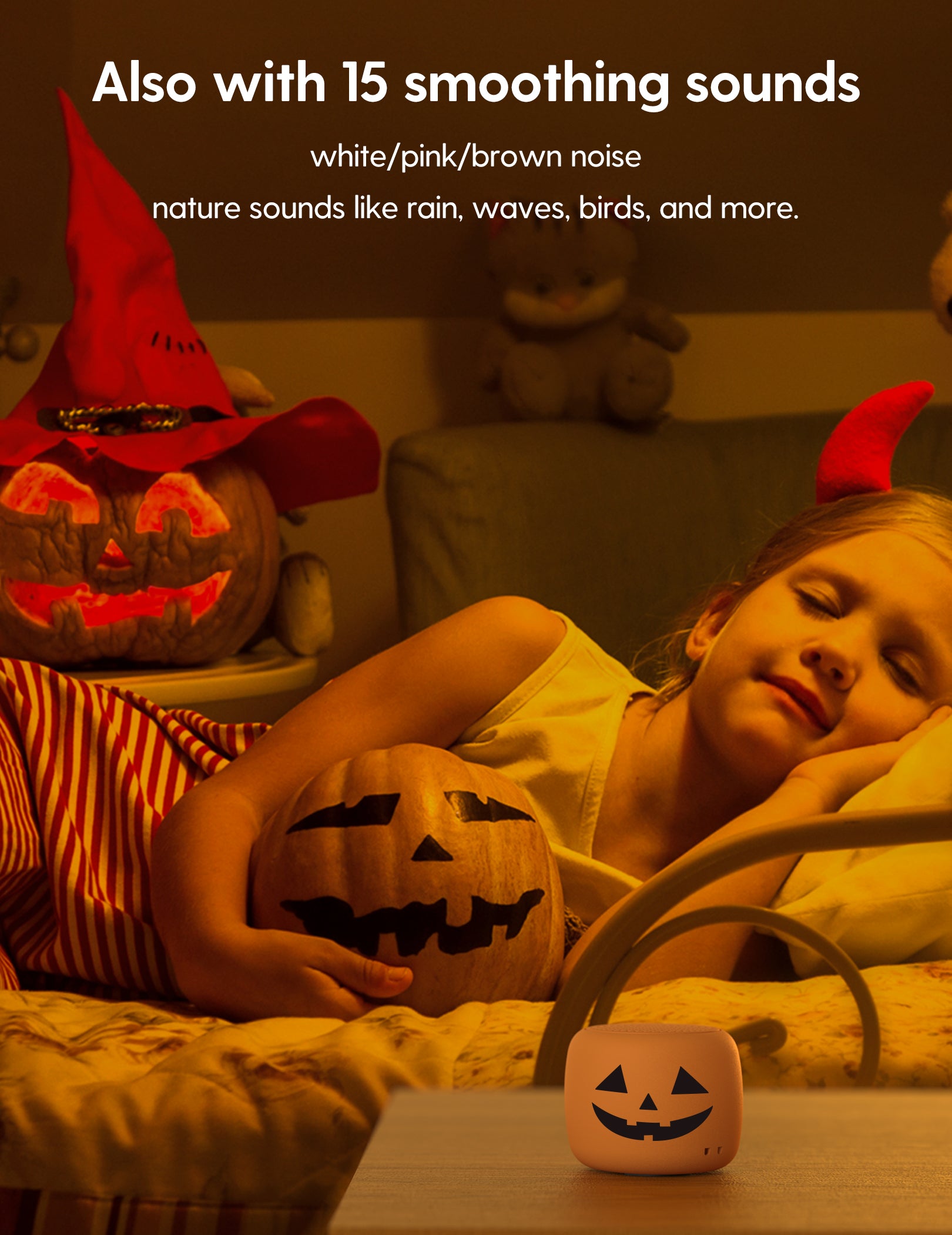 Babelio Mini Portable White Noise Machine | New Halloween Special edition