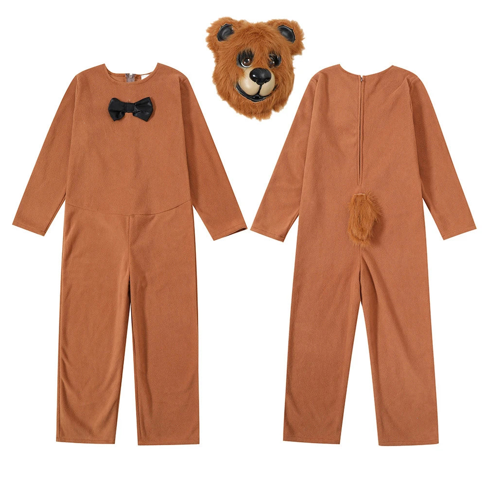 Tiny Cuddling Family Brown Bear Party Costume for Kids & Dogs | 2024 Halloween Costume