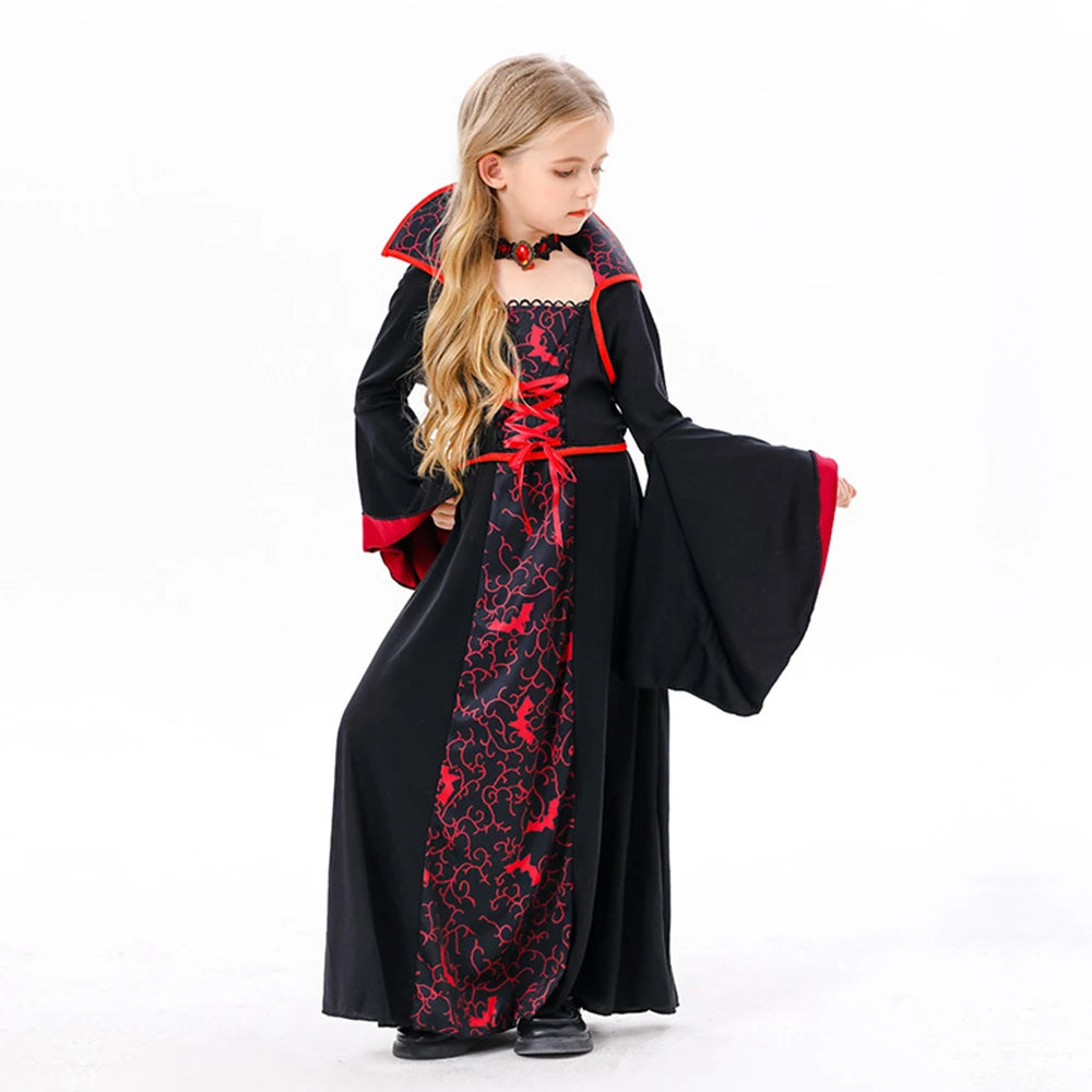 Tiny Cuddling Witch Dress with Bloodstains for Girls | 2024 Halloween Costume