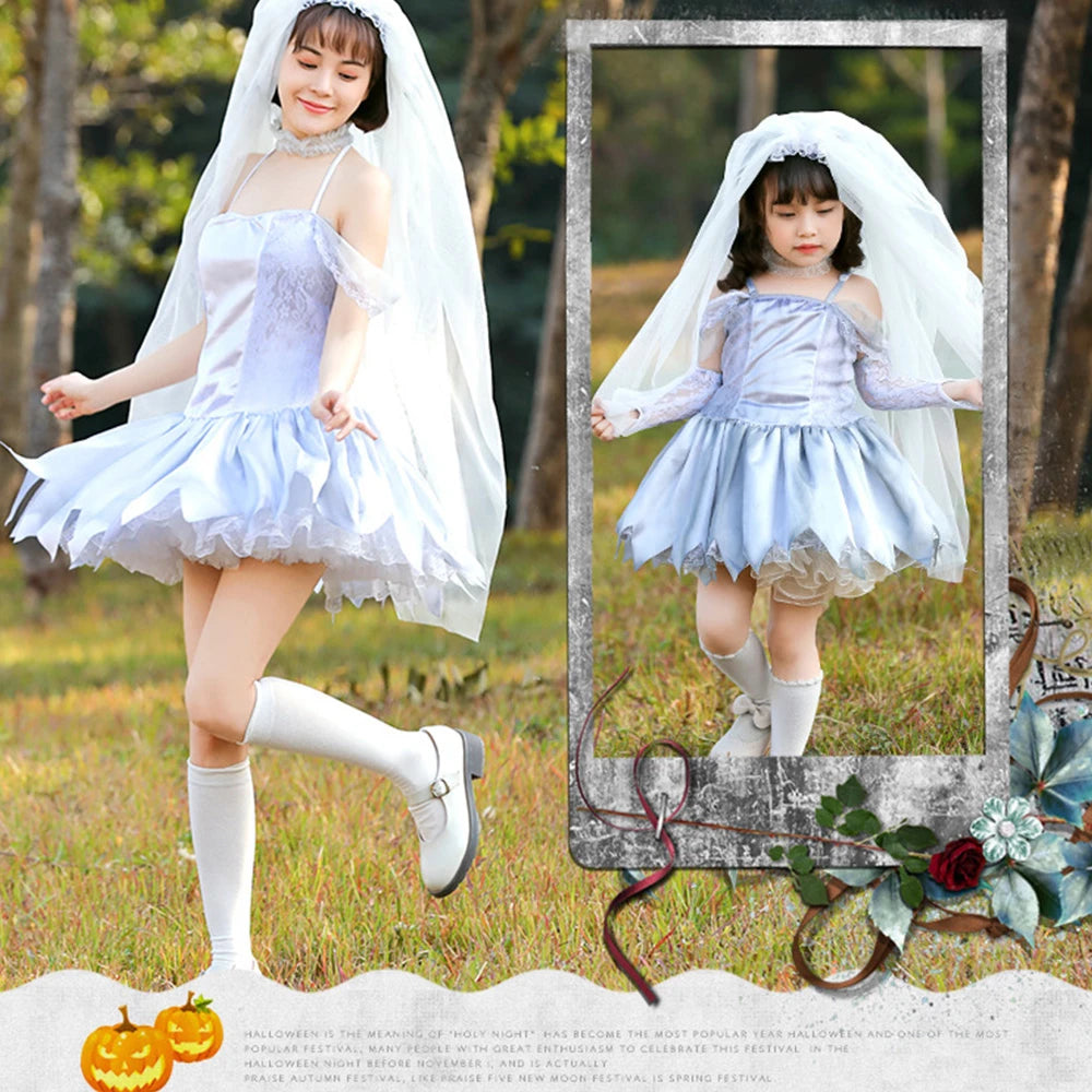 Tiny Cuddling Unique Bridal Veil Cosplay Costume | 2024 Halloween Costume