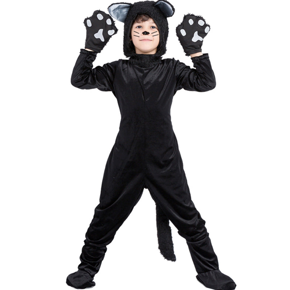 Tiny Cuddling Kids Black Cat Costume – Perfect for Halloween and Dress-Up