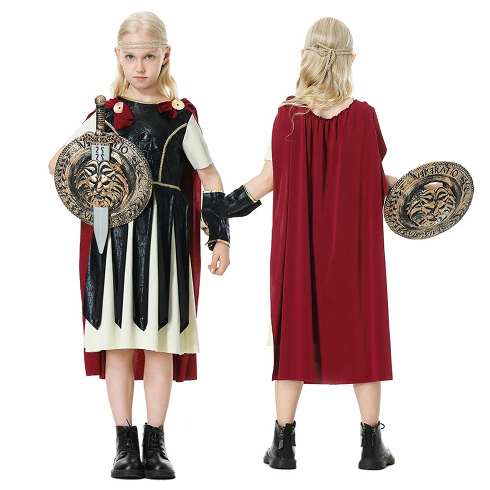 Tiny Cuddling Roman Gladiator Family Matching Costume | 2024 Halloween Costume