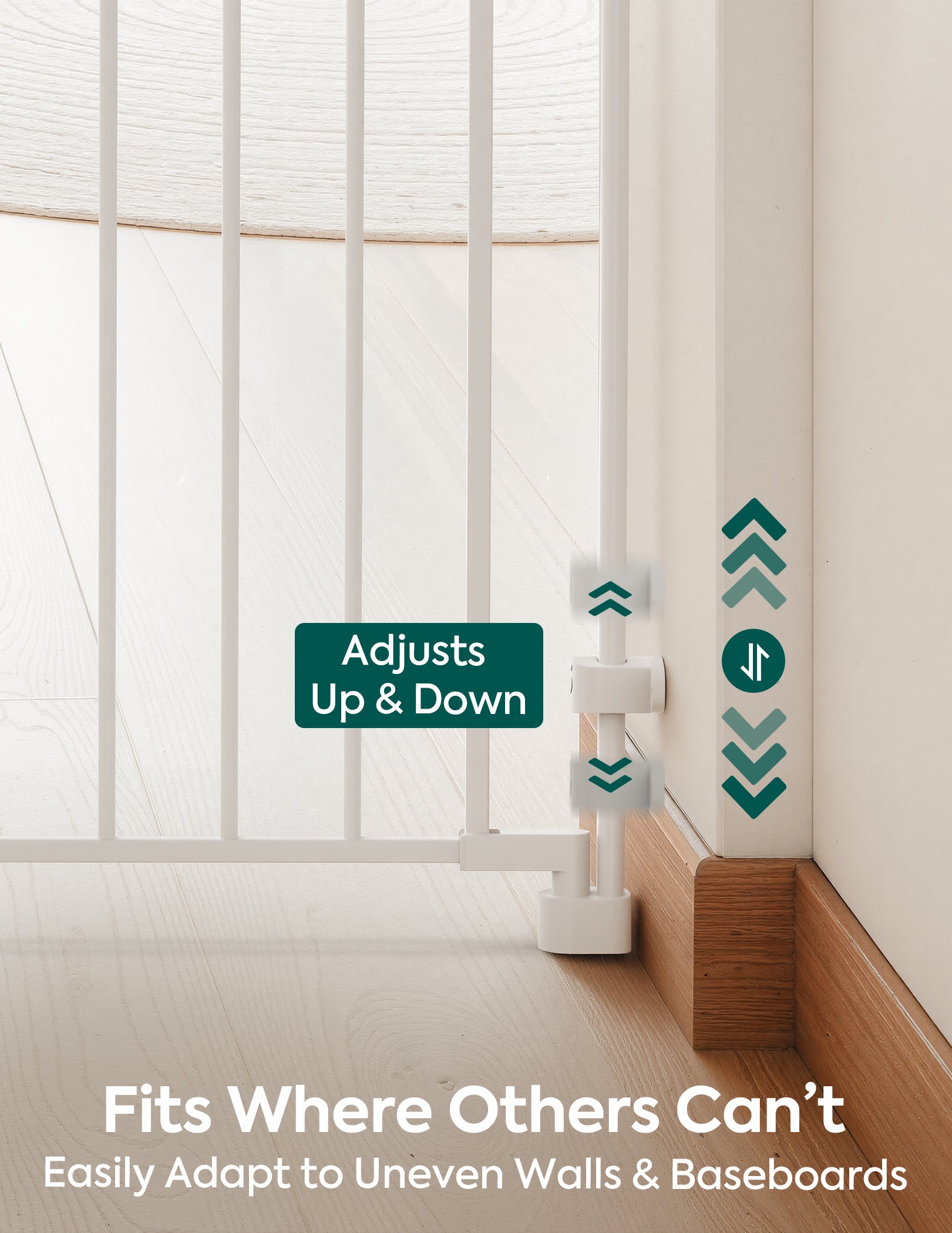 Wall-mounted device with adjustable features shown in a room setting.#Color_White