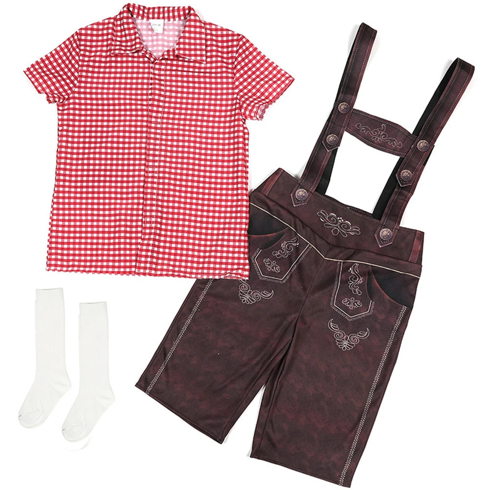 Tiny Cuddling Cute Plaid Suspender Performance Outfit (Multiple Colors) | 2024 Halloween Costume