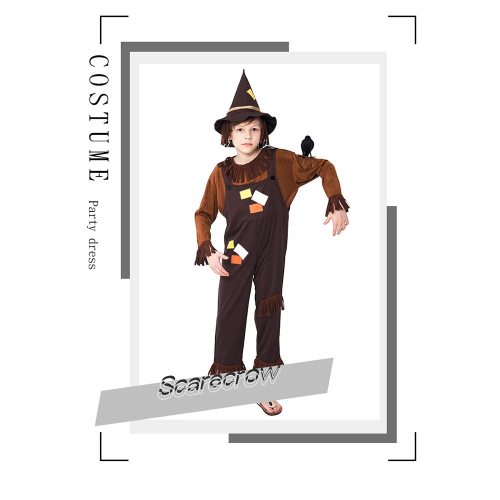 Tiny Cuddling Brown Scarecrow Costume for Kids | 2024 Halloween Costume