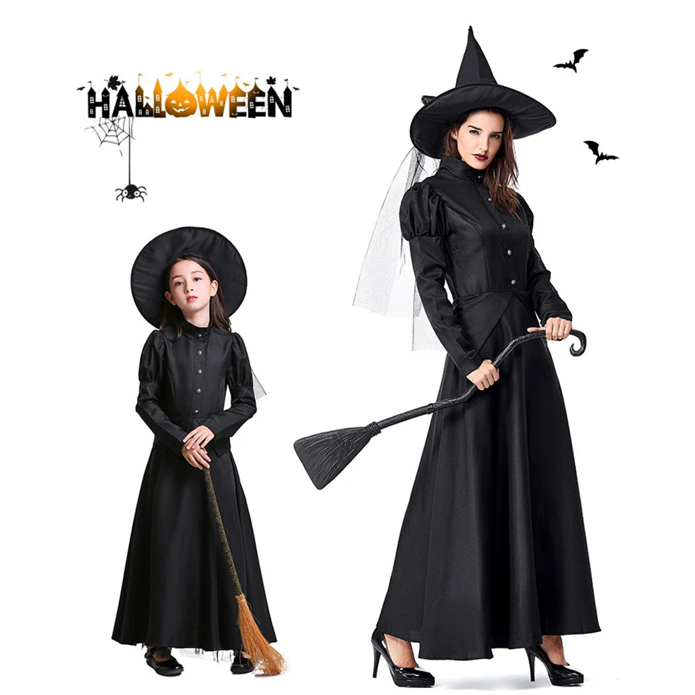 Tiny Cuddling Black Witch Family Matching Costume | 2024 Halloween Costume