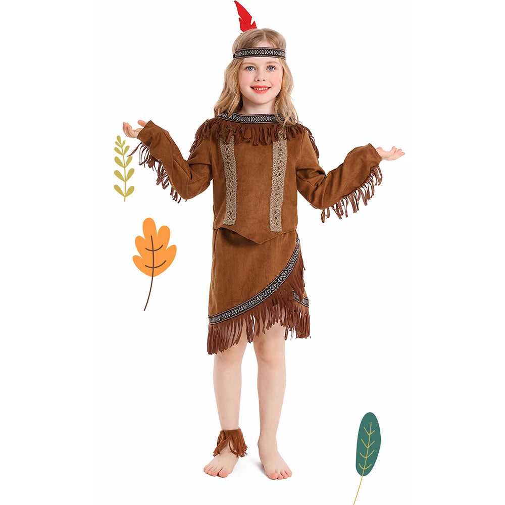 Tiny Cuddling Native American Chief Costume for Girls | 2024 Halloween Costume