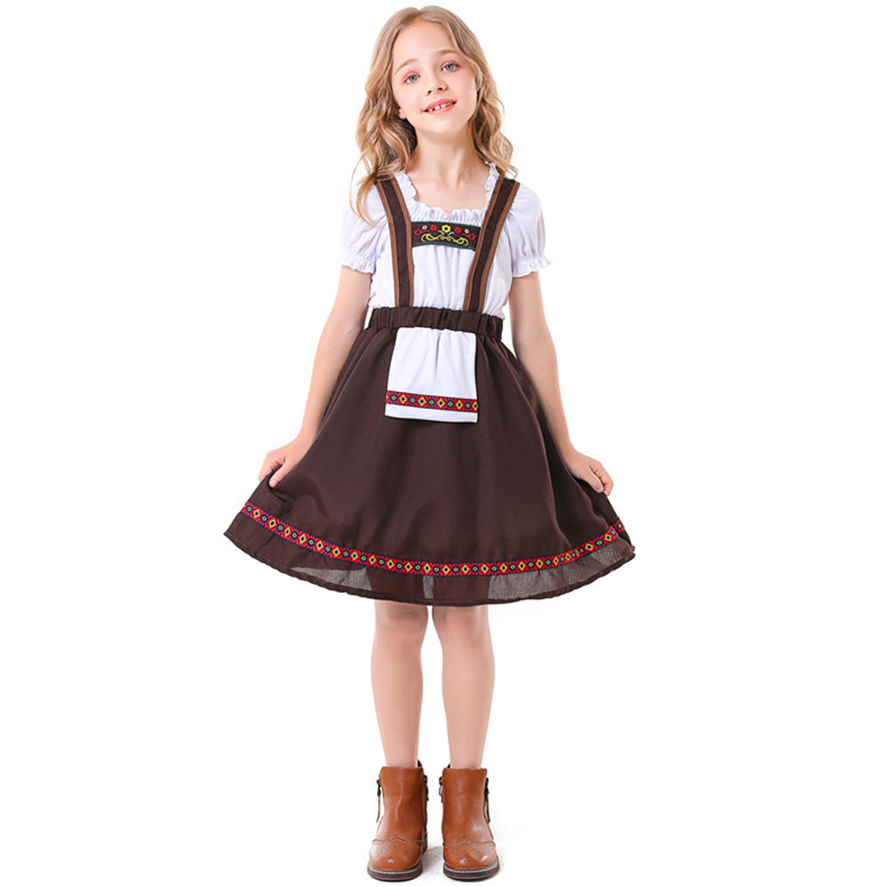 Tiny Cuddling German Bavarian Traditional Folk Festival Dress for Girls