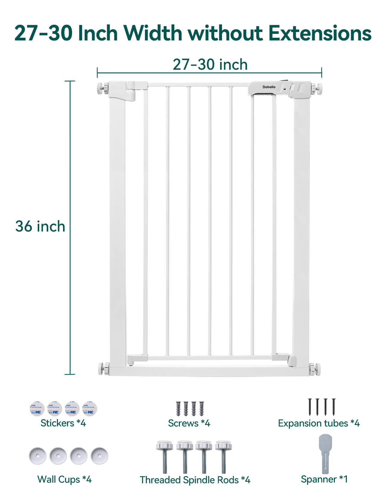 Baby gate best sale 27 inches wide