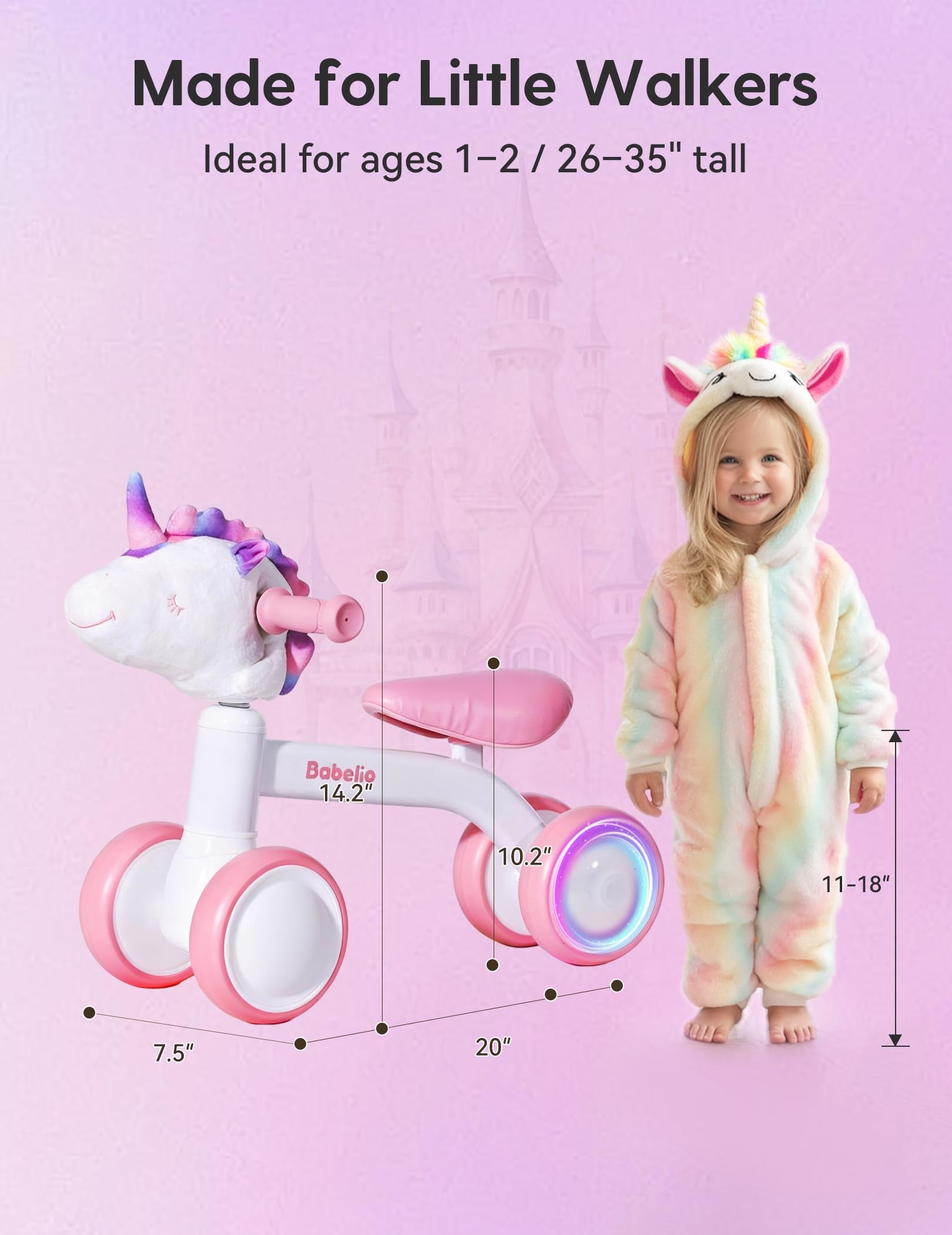 Magic Rider | Unicorn Balance Bike for Toddlers | Perfect for 1st Birthday Gift