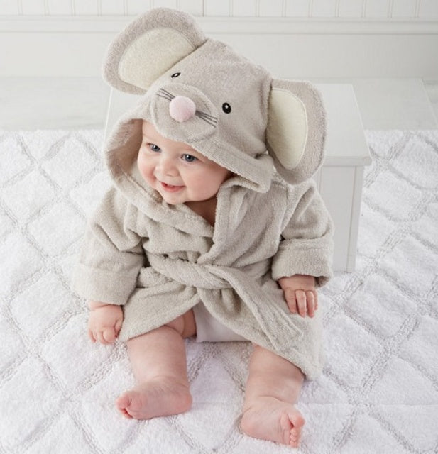 Tiny Cuddling Cartoon Cute Animal Modeling Baby Bath Towels | Baby Bathrobes Cotton Children's Bathrobes Baby Hooded