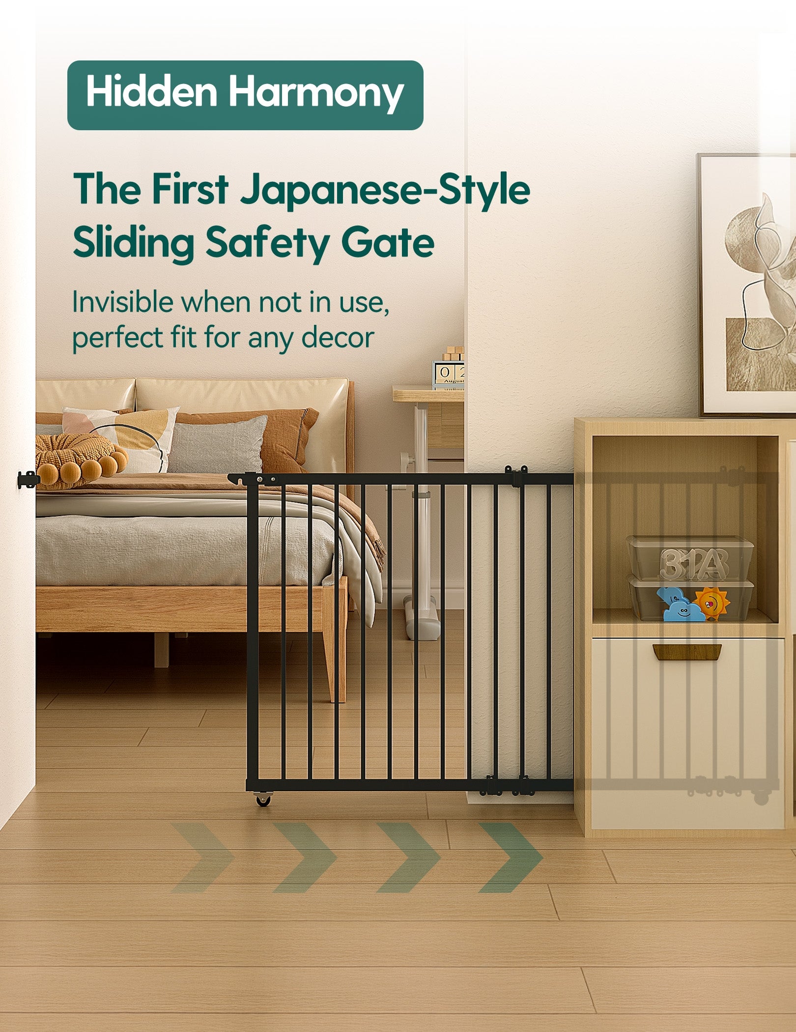 Babelio New Sliding Baby Gate up to 38"W | Suberu Series