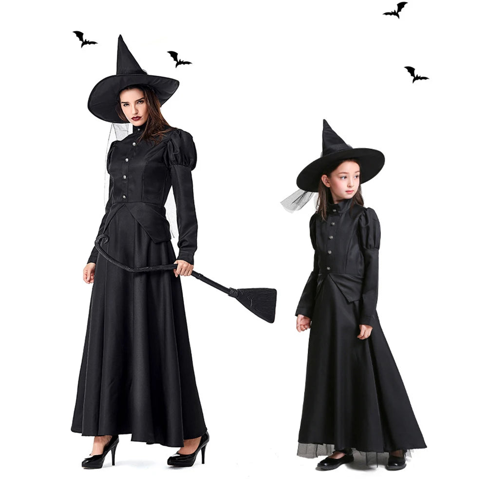 Tiny Cuddling Black Witch Family Matching Costume | 2024 Halloween Costume