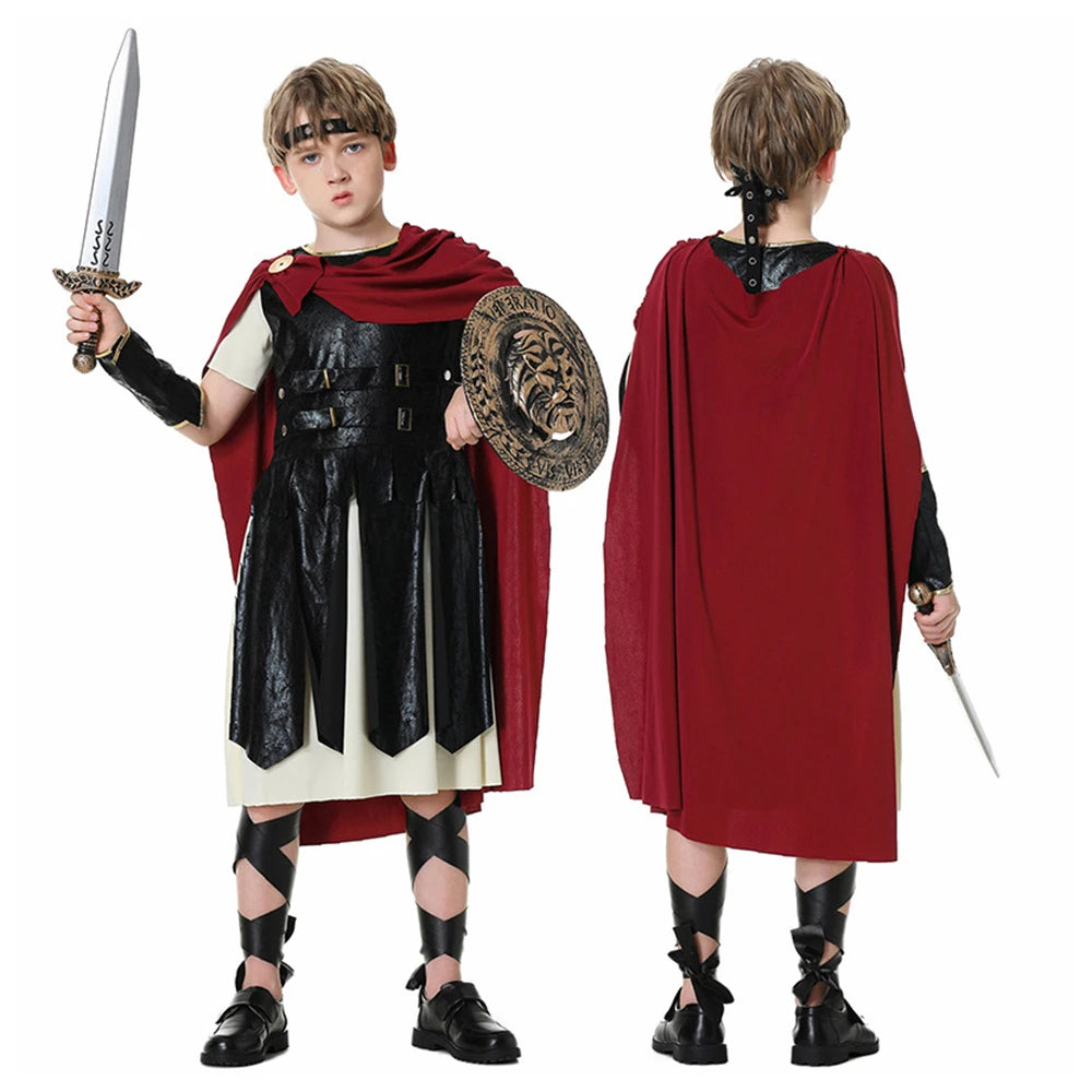 Tiny Cuddling Roman Gladiator Family Matching Costume | 2024 Halloween Costume