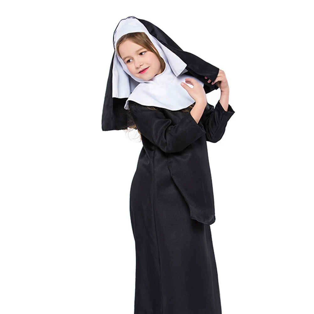 Tiny Cuddling Black Nun Costume for Kids | 2024 Halloween Costume