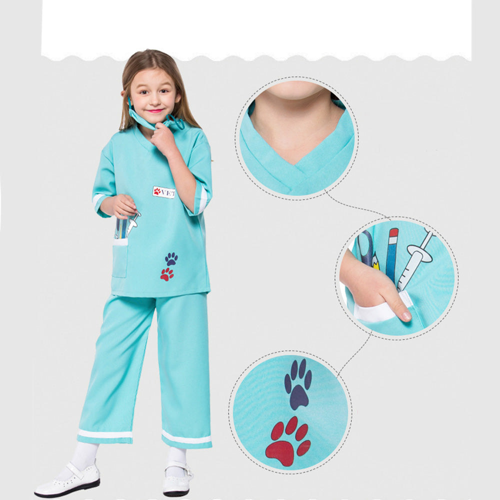 Tiny Cuddling Children's Vet Costume - Perfect for Role Play, Halloween, and School Performances